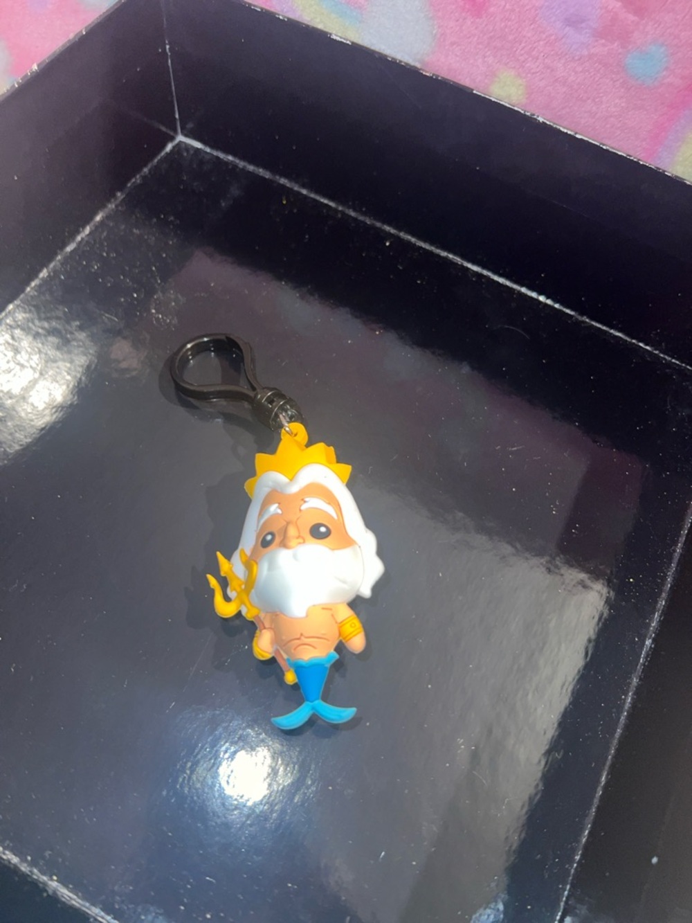 King Triton PVC Keychain Charm — Yellow, White, Blue